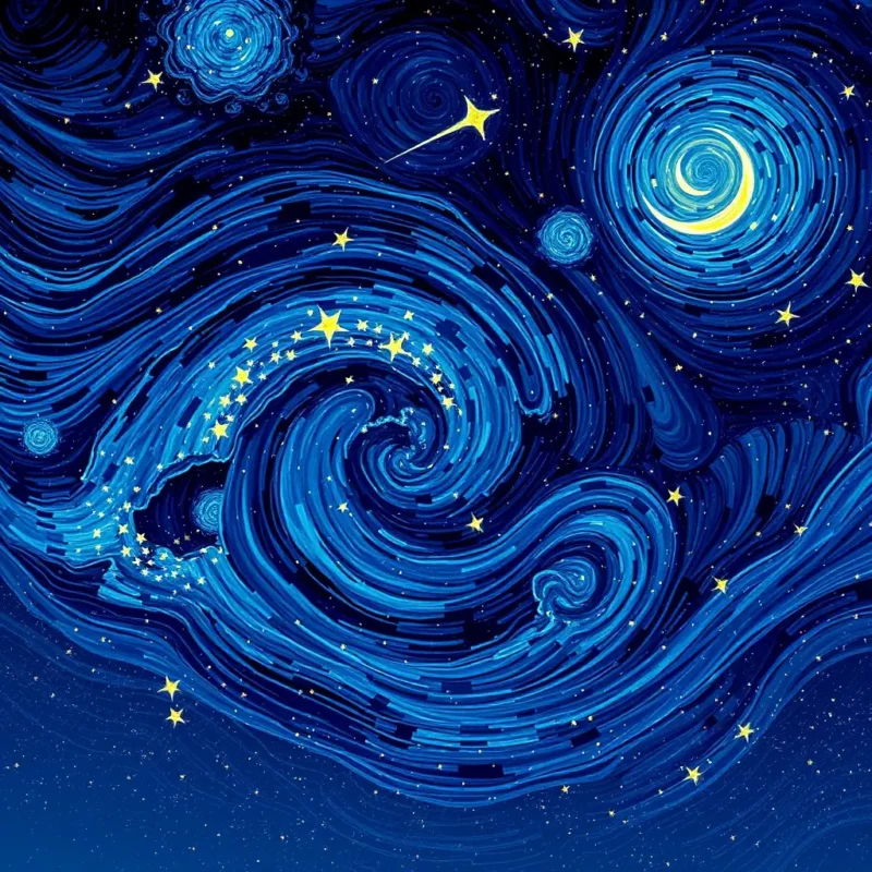 AI-Enhanced Starry Night